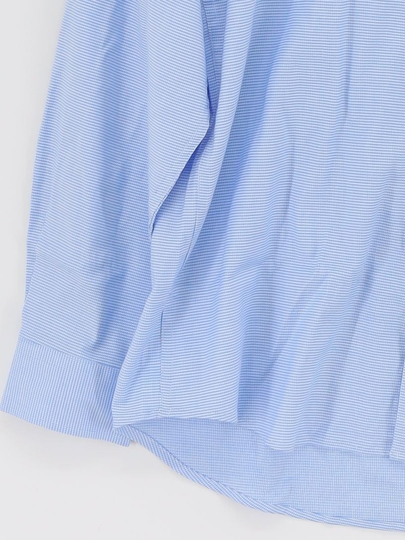 FILA Savile Row Men's Shirt M Blue Geometric Cotton with Elastane Basic