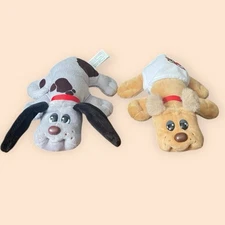 Lot Of 2 Basic Fun Pound Puppy Plushies Grey And Brown