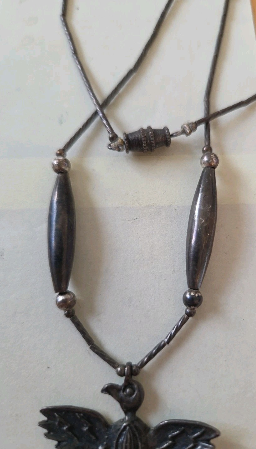 Unique Sterling Silver Thunderbird Eagle necklace… - image 3