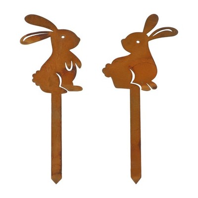 Rostoptik Outdoor Skulptur zum Einstecken künstlerische Gartendeko für alle Jahreszeiten
