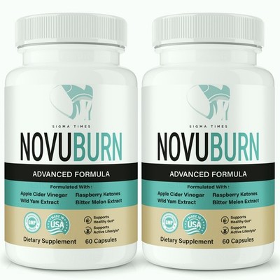NovuBurn Capsules, Novu Burn Supplement Weight Loss Support & Energy - 2 Pack