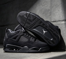 Jordan 4 ''Black Cat'' Retro Mid Top Basketball Men's Shoes US Size 7-12