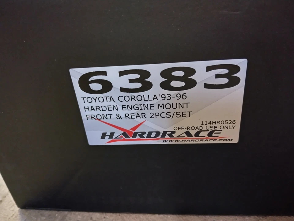Hardrace Front & Rear Hardened Engine Mounts For Toyota Corolla E100 4AFE 7AFE - Image 4 of 4