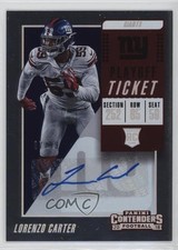 2018 Panini Contenders Rookie Playoff Ticket 7/99 Lorenzo Carter #166 Auto 4f5