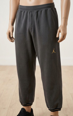 Jordan Brand Flight Fleece Jogginghose Herren XXL Grau Jumpman Logo Bungee Bü...