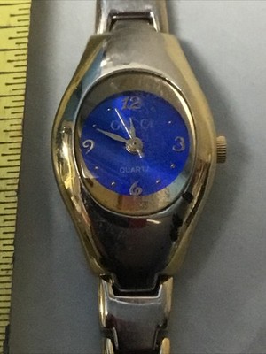 Gucci Quartz Watch Solid Band Brown Womens 29664 Vintage Tested
