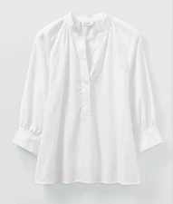 Toast Catrin Cotton Oxford Easy Shirt - Size S -White
