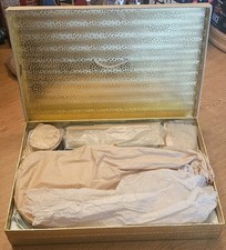 Vintage 1950's Vanity Set In Original Box Includes Brush, Mirror, Comb And Jars