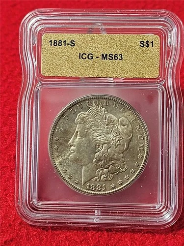 1881-S  MORGAN SILVER DOLLAR  ICG  MS 63                                 #T1651