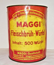 alte Blechdose  MAGGI - Dose Fleischbrüh-Würfel  Berlin Singen Werbung