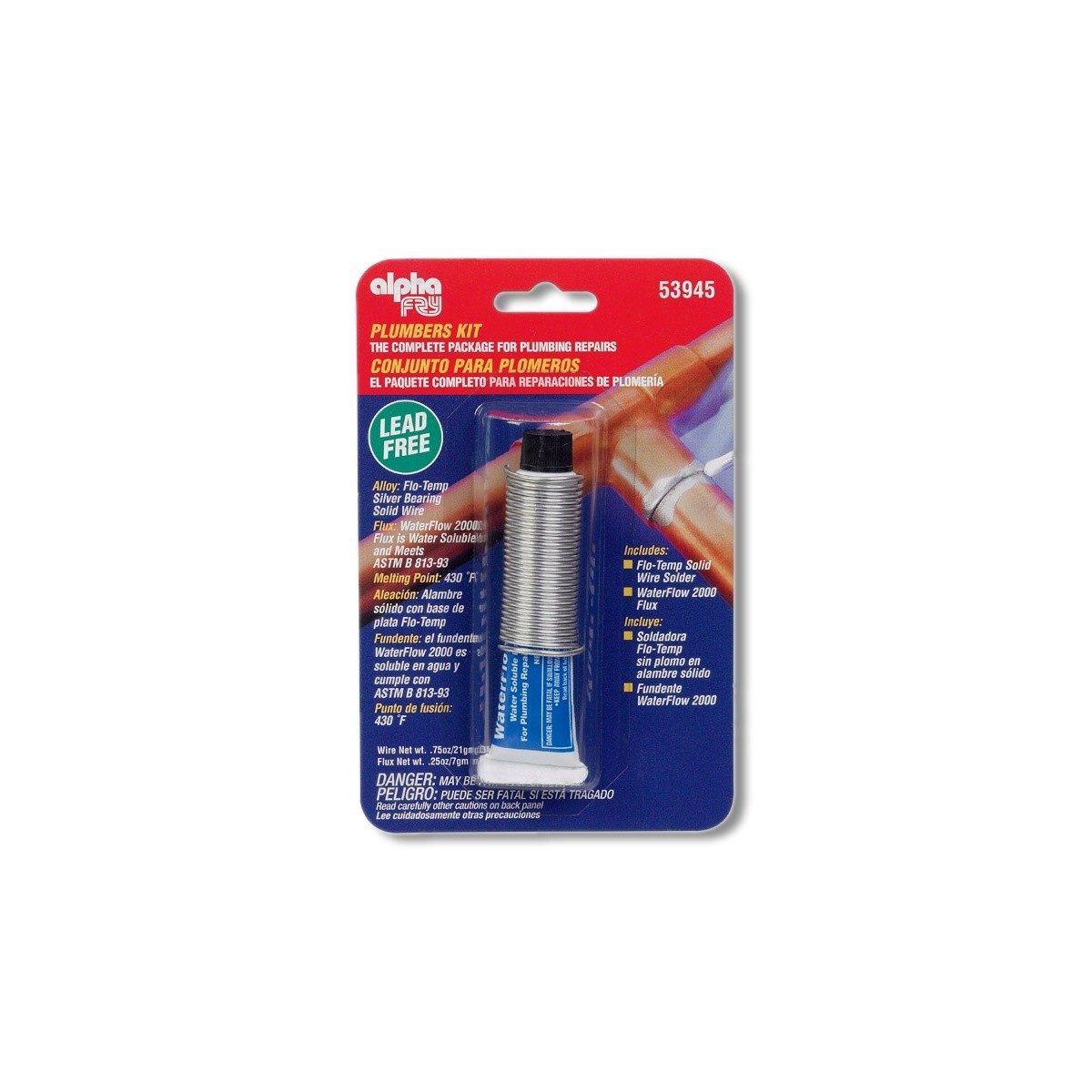 Alpha Fry 0.75 oz Lead-Free Plumbers Kit 0.062 in Silver-Bearing 1 pc 53945