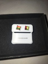 wonmens jewelry earings stud rainbow stone