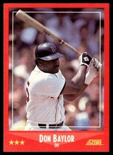 1988 Score Don Baylor Minnesota Twins #250