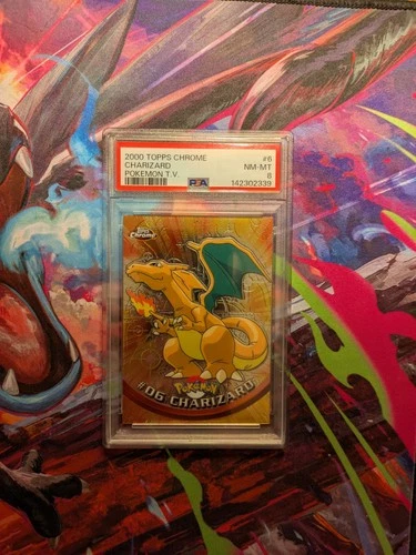 Topps 2000 Chrome Charizard Pokemon T.V. #6 PSA 8 NM-MT