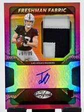 2025 Panini Certified Jack Bech Freshman Fabric Mirror Signatures Red #/99