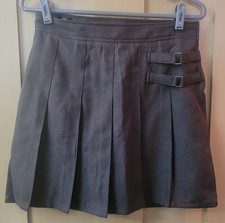 French Toast Girls School Uniform Pleated Skort Size 14 Heather Grey Two-Tab