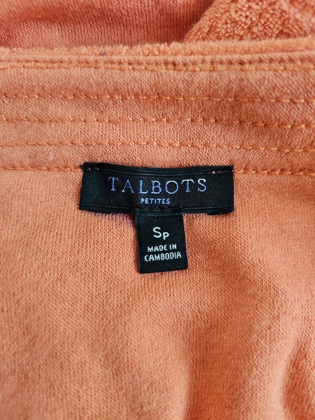 Talbots Pullover Split Neck Terry Tunic Top Orang… - image 8