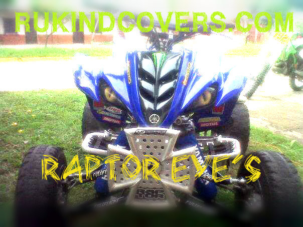 BLUE EYE'S HEAD LIGHT GRAPHIC DECAL COVER YAMAHA RAPTOR 700/350 YFZ450 ATV/UTV - Foto 14