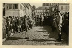 OLD PHOTO - VINTAGE SNAPSHOT - MILITARY WW2 FFI CEREMONY HONORS-MILITARY