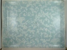 SPISANI Stellata Ferrara Italian Acrylic Crystal Large Tray Floral Brocade