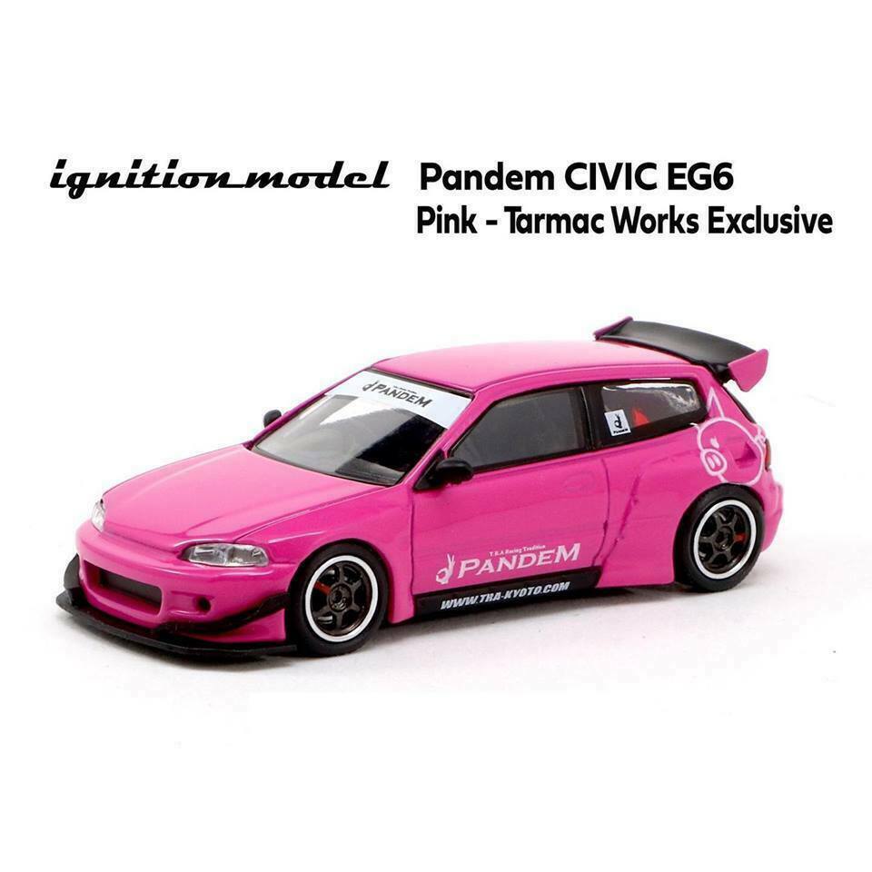 Ignition Model 1/64 PANDEM CIVIC EG6 Pink - Tarmac Works