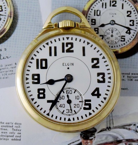 Elgin 21 jewel model 590 Railroad, BW. Raymond. Only made for 2 years. Very Nice