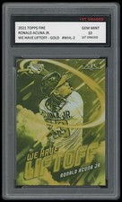 RONALD ACUNA JR. 2021 TOPPS FIRE WE HAVE LIFTOFF GOLD 1ST GRADED 10 BRAVES CARD