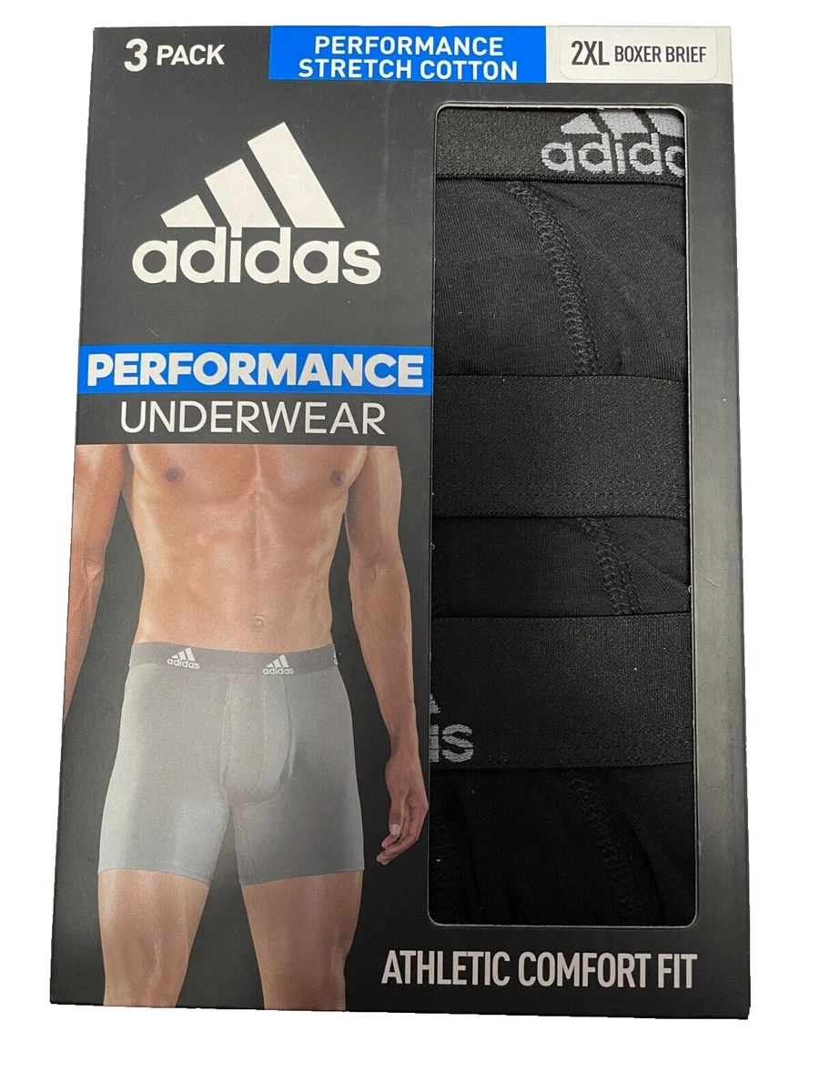 adidas Boxer Briefs Mens 2XL AeroReady Performance Cotton 3 Pair