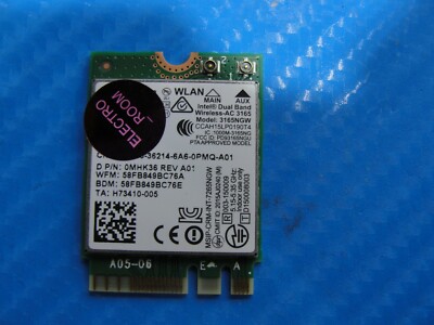 Dell Inspiron 13.3'' 13 5368 Genuine Laptop WiFi Wireless Card 3165NGW MHK36 