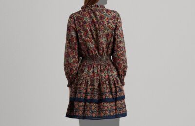 ralph lauren cotton voile dress Smocked Cotton Voile Dress