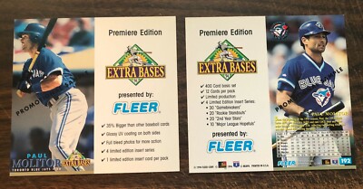 PAUL MOLITOR - 1994 ALL-STAR GAME FANFEST PROMO UN-CUT SHEETS SEVENTY-FIVE (75)