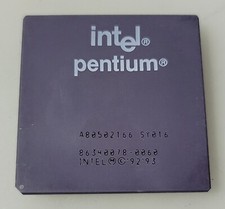 Vintage Rare Intel Pentium A80502166 SY016 Processor Collection/Gold