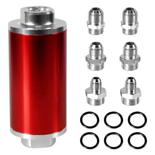 58mm Inline Fuel Filter AN6 AN8 AN10 30 Micron Reusable Element Universal E85 eBay