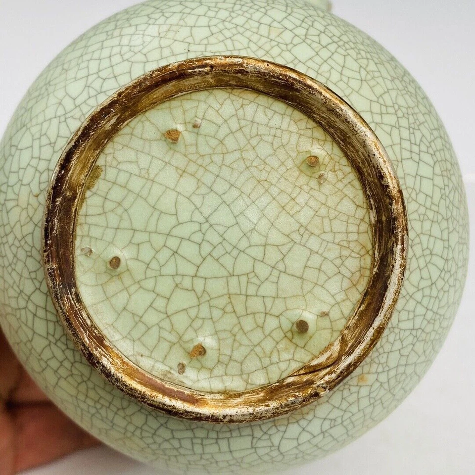 5,7 «Старая династия Сун фарфора ru печь голубая глазурь серебряная инкрустация монах шляпа чайник - Изображение 3 из 4