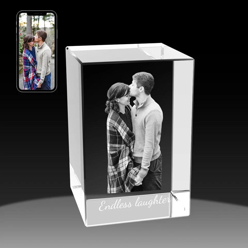 Torre 3D Cristal Foto Regalos, Cumpleaños Boda Aniversario San Valentín Regalos Foto 3 de 4
