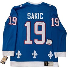 JOE SAKIC SIGNED 1991 ERA QUEBEC NORDIQUES JERSEY PSADNA COA MEDIUM G2U