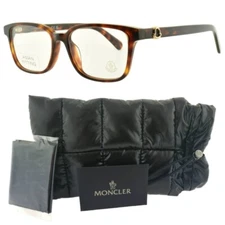 NEW!! MONCLER ML5169 052 Red Havana Square Full Rim Unisex Optical Frame