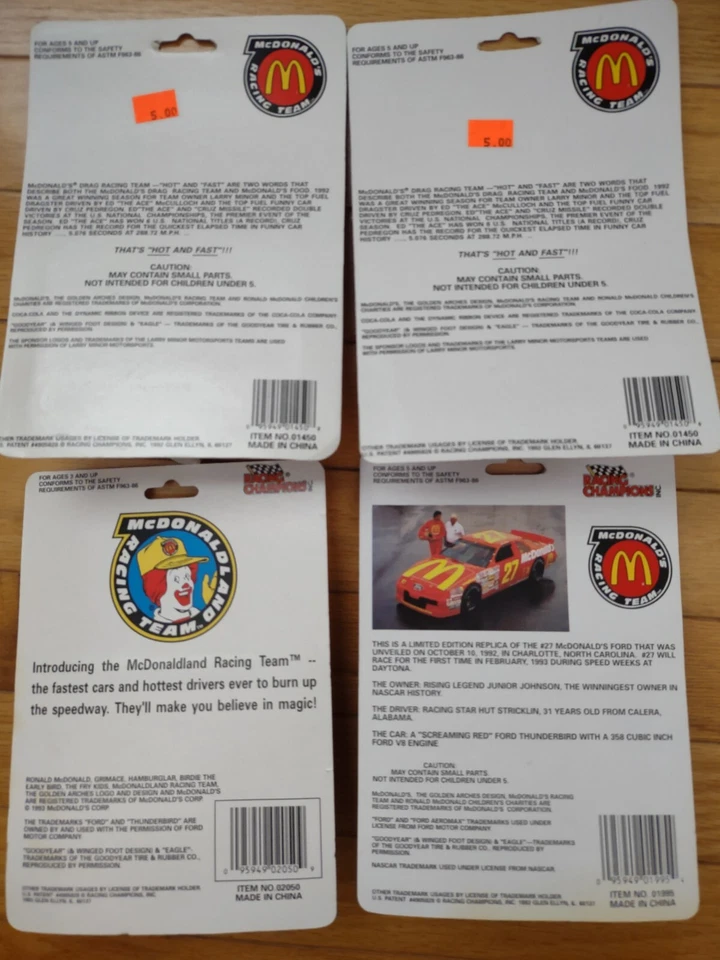 Four Racing Champions McDonald's Racing Team Cruz Pedregon y otros Foto 4 de 4