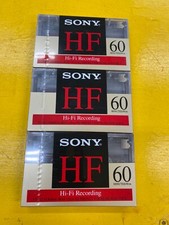 Lot of 3 SONY Audio Cassette Tapes HF60 High Fidelity 60 Minutes New Sealed