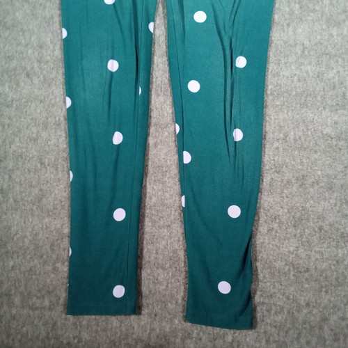 Lularoe Leggings Womens Tall Curvy Green Polka Dot Comfy Causal - Picture 3 of 13