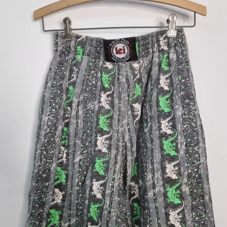 VTG 90 L.E.I Gecko Hawaii Tribal Baggy Parachute Gym Muscle Jogger Pant Men Sz M - Image 3 of 4