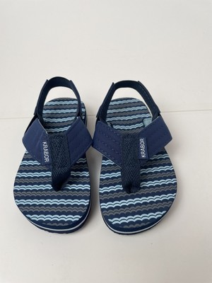 Fitory ~ Krabor Flip Flop Sandals Kids  Size  5/6   Blue Wave FAST SHIP