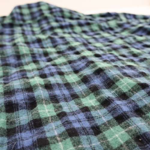 Vtg Pendleton Wool Lamont Board Shirt Mens Small Blue Green Shrunk Scraps Fabric - Picture 7 of 8