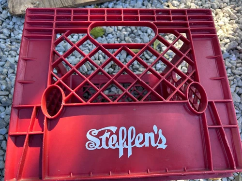Vintage Steffens Plastic Milk Crate