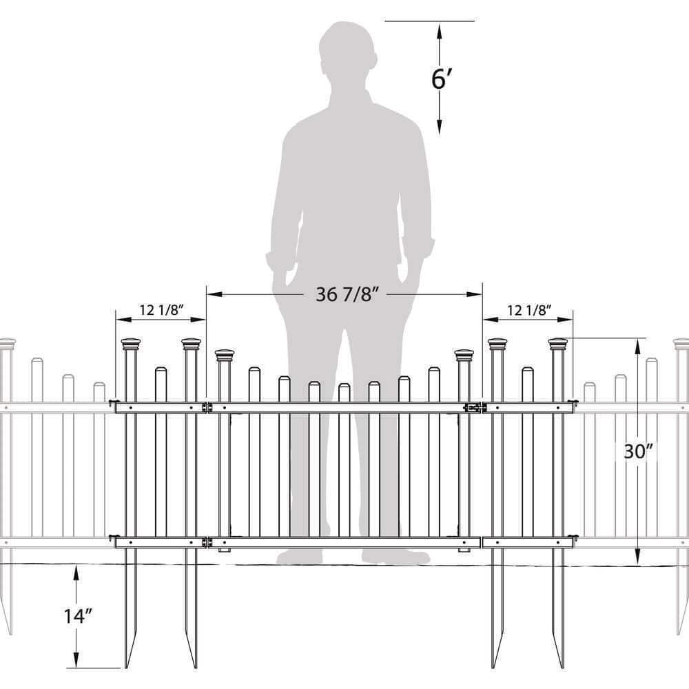 Zippity Outdoor Products Fence Gate 5 ft. x 2.5 ft. Vinyl Spaced Picket