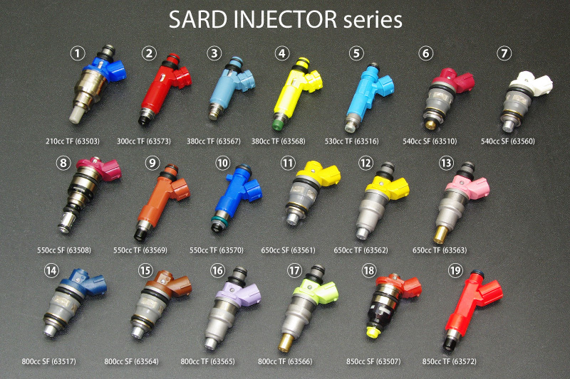 GENUINE SARD INJECTOR 800cc x 6 FOR Supra JZA70 (1JZ-GTE) 63564 x