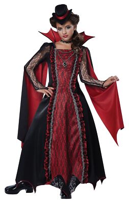 Halloween Vestito Vittoriano Bambina Victorian Vampira Gothic