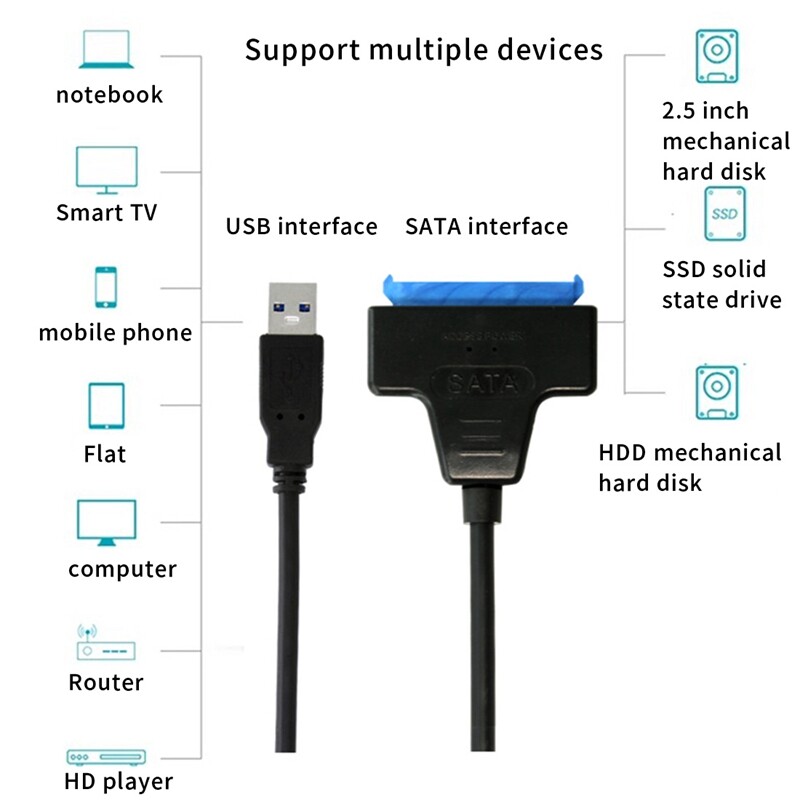USB Sata Cable Sata 3 to USB 3.0 Adapter USB Sata Adapter Cable Support