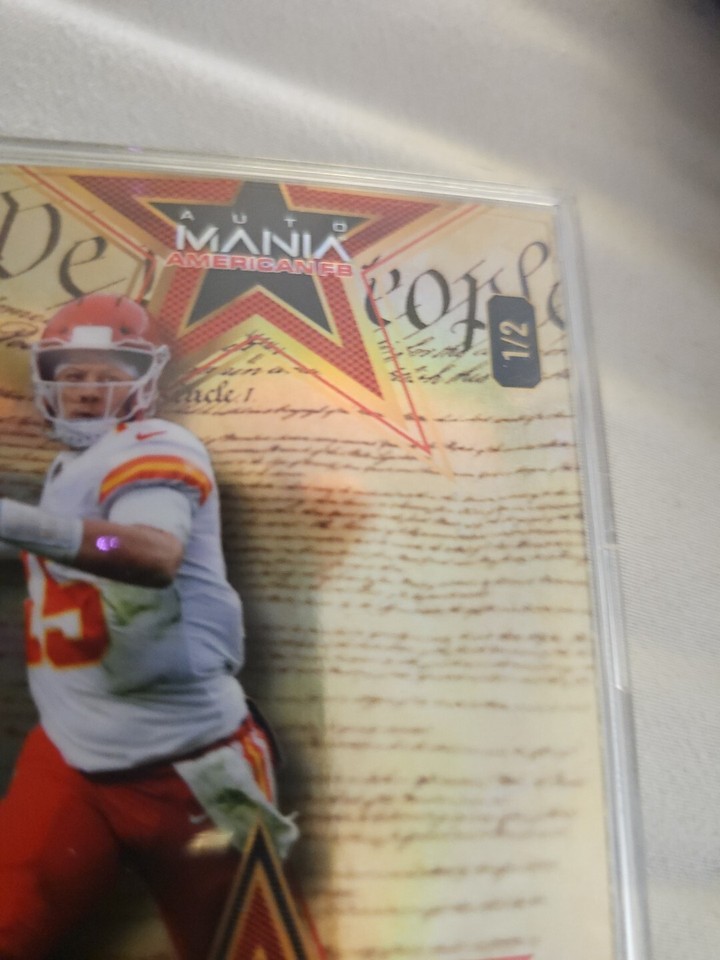 Patrick Mahomes 2024 Wild Card Auto Mania American FB Holo Gold