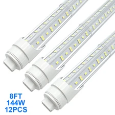 12Pack 144W T8 8Ft R17D Ho Led Tube Light Bulbs V Shaped 8' Led Shop Light 6500K